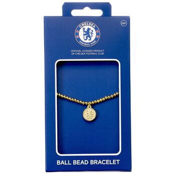 Chelsea Football Club Gold Finish Ball Bead Bracelet, 2 of 2
