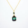 Emerald Green Crystal Pendant Necklace, thumbnail 1 of 8