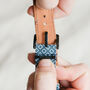 'Navy Tie' Leather Smartwatch Strap; Handmade Band, thumbnail 3 of 9
