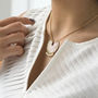 Gold Plated Hammered Pearl Fringe Necklace, thumbnail 1 of 8