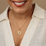 Engraved Gold Plated Aquarius Zodiac Charm Necklace, thumbnail 3 of 9