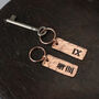 9th Anniversary Copper 'Tag' Keyring. Handmade Anniversary Gift, thumbnail 3 of 9