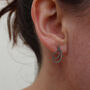 Silver Teardrop Stud Earrings, thumbnail 1 of 6