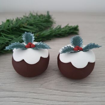 Mini Clay Christmas Pudding, 4 of 6
