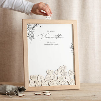 Meadow Drop Top Frame Wedding Guest Book, 2 of 5