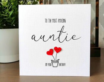 Personalised Birthday Card For Special Auntie, Handmade Card For Her, 2 of 3