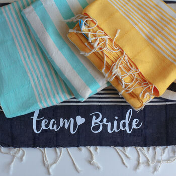 Personalised Handwoven Cotton Beach And Bath Towel, 3 of 12