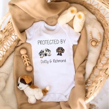 Protected By Dog Baby Grow, 6 of 6