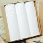 Box Of Three White Cotton Men's Handkerchiefs, thumbnail 1 of 2