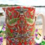 Large China Jug In William Morris Red Strawberry Thief Design, thumbnail 2 of 8