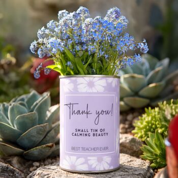 Personalised Flower Gift Tin For Birthdays, Thank Yous And Flower Girls, 4 of 12