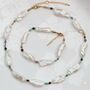White Long Pearl And Gemstone Bracelet, thumbnail 5 of 11