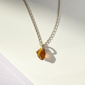 9ct Gold Citrine Necklace, 3 of 4