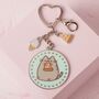 Pusheen The Cat Pizza Keyring With Mini Charms, thumbnail 1 of 5