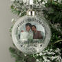 Personalised First Married Christmas Photo Upload Bauble, thumbnail 3 of 3