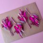 Cerise And Lilac Dried Flower Buttonhole, thumbnail 1 of 3