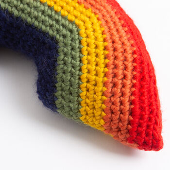 Bright Rainbow Cushion Set Crochet Kit, 7 of 8