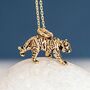 18ct Gold Plated Tiger Necklace, thumbnail 3 of 12