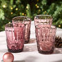 Set Of Four Rose Quartz Glass Tumblers, thumbnail 1 of 7