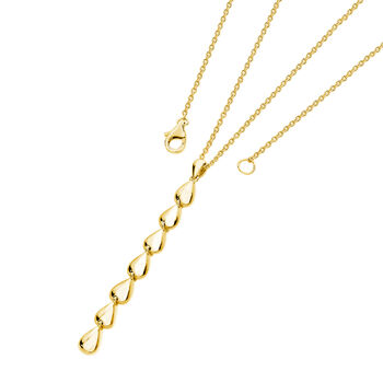 Long Tear Drop Pendant In Gold Plated, 2 of 3