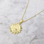 18ct Gold Plated Celestial Sun Pendant Necklace, thumbnail 1 of 5