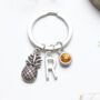 Personalised Pineapple Keyring Friendship Keyring. Fertility Gift, thumbnail 1 of 8