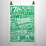 The Seventies 1970’s Decade Typography Print, thumbnail 4 of 10