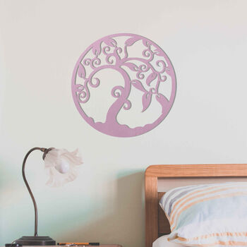 Round Wooden Tree Of Life Home Room Wall Art, 6 of 12