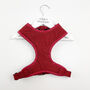 Luxury Cranberry Soft Dog Harness, thumbnail 2 of 4