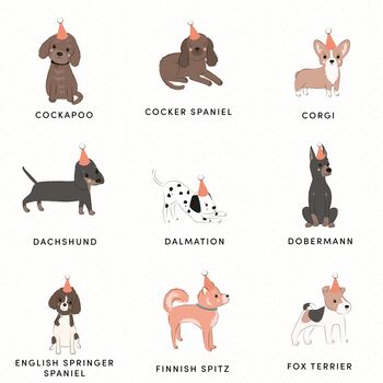 The Dog Lover's A To Z With Personalised Dog Breed Birthday Card, 8 of 12