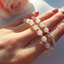 Sterling Silver Rose Quartz Stretch Gemstone Bead Bracelet, thumbnail 1 of 8
