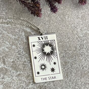 925 Sterling Silver The Star Tarot Necklace, 3 of 6