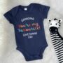 Grandma You're My Favourite Personalised Babygrow, thumbnail 1 of 7