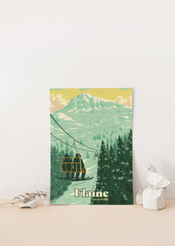 Flaine Ski Resort France Travel Poster Art Print, 2 of 7