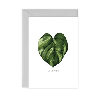 Houseplants 'Love You' Botanical Card, 2 of 2