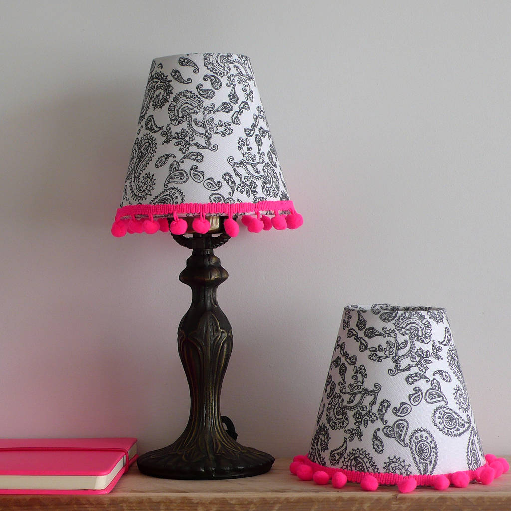 Hand Drawn Pair Of Paisley Candle Lampshades By KCD ...