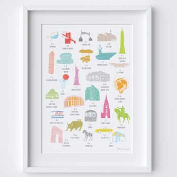 A To Z Of New York City Print, 2 of 5