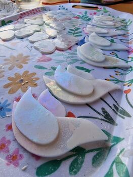Glass White Dove Christmas Ornaments Gifts, 6 of 6