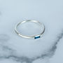 Silver Sapphire Ring, thumbnail 2 of 6