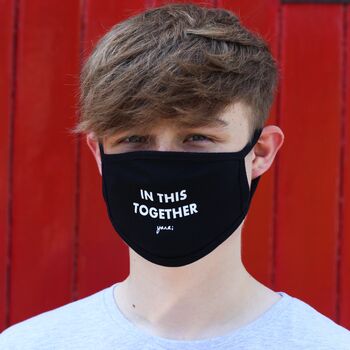 'In This Together' Reusable Unisex Face Mask, 2 of 4