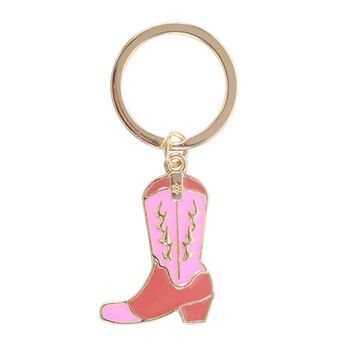 Pink Cowboy Boot Keyring, 2 of 2