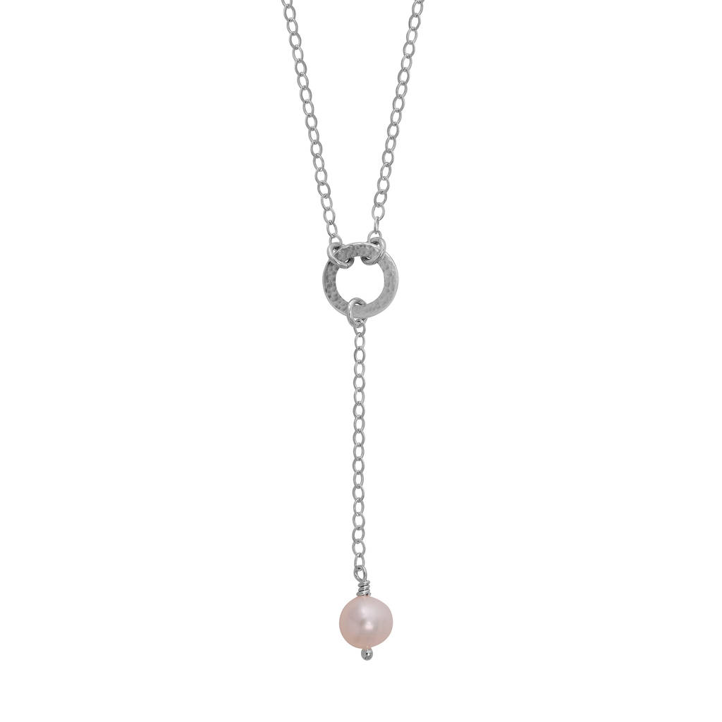 gold or silver freshwater pearl necklace by lulu + belle