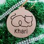 Personalised Cat Laser Cut Christmas Tree Decoration, thumbnail 6 of 6