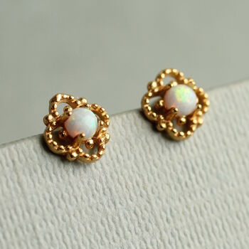 Victorian Opal Stud Earrings, 2 of 6