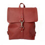 Medium Red Leather Backpack, thumbnail 3 of 8