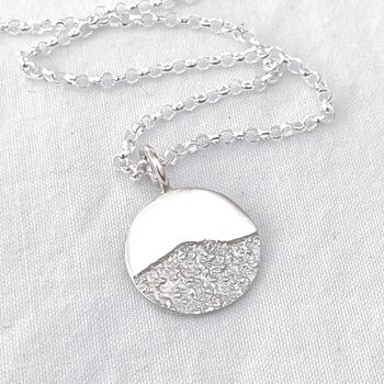 Recycled Silver Dainty Moonrise Necklace, 3 of 7