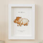 Personalised Hippo Wall Art New Baby Gift, thumbnail 2 of 5