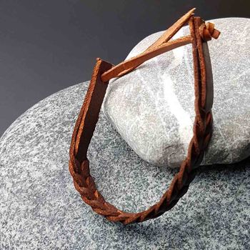 Handmade Braided Leather Bracelet, 2 of 2