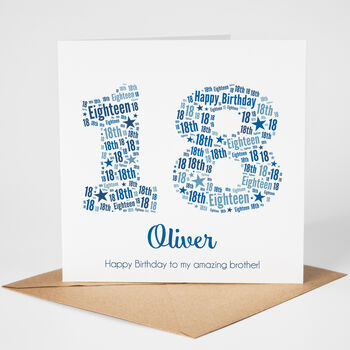 Personalised 18th Birthday Card For Him, 4 of 7