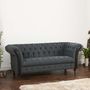 Harris Tweed Or Vintage Leather Chesterfield Sofa, thumbnail 1 of 12
